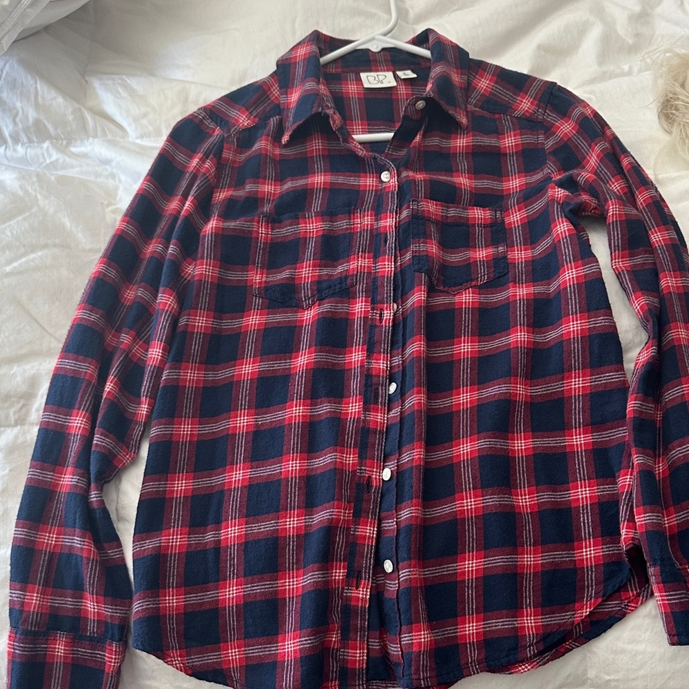 BP Red and Black Plaid Button Down Shirt